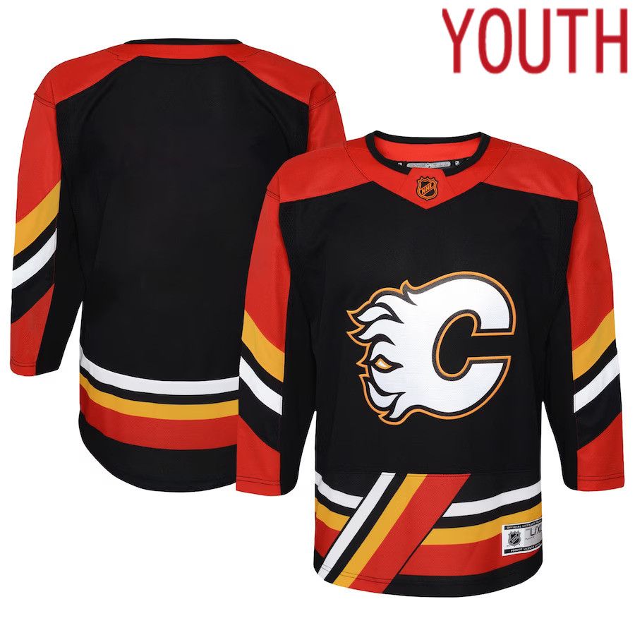 Youth Calgary Flames Black Special Edition Premier Blank NHL Jersey
